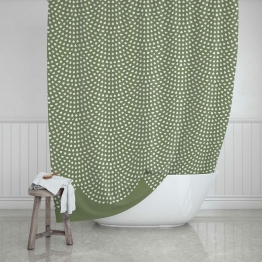 Κουρτίνα Μπάνιου Αδιάβροχη Polyester Olive Estia 180x200εκ. 02-15312