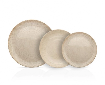 Σερβίτσιο Φαγητού Σετ 20τμχ In-glaze Stoneware Venus Beige CRYSPO TRIO 25.091.40