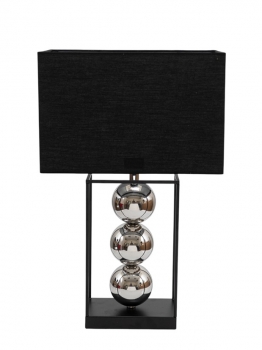 Φωτιστικό Επιτραπέζιο Μεταλλικό Μαύρο-Ασημί 55εκ./20x34x22εκ. Zen Collection 25.51.52325