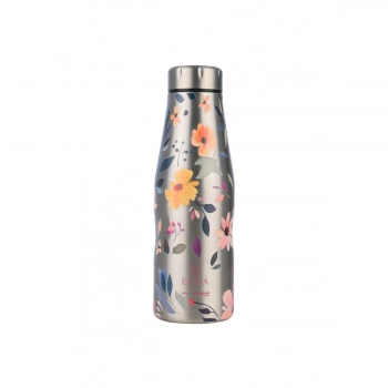 Θερμός-Μπουκάλι Ανοξείδωτο Flask Silver Botanic Save The Aegean Estia 500ml-7x7x22,3εκ. 01-31633