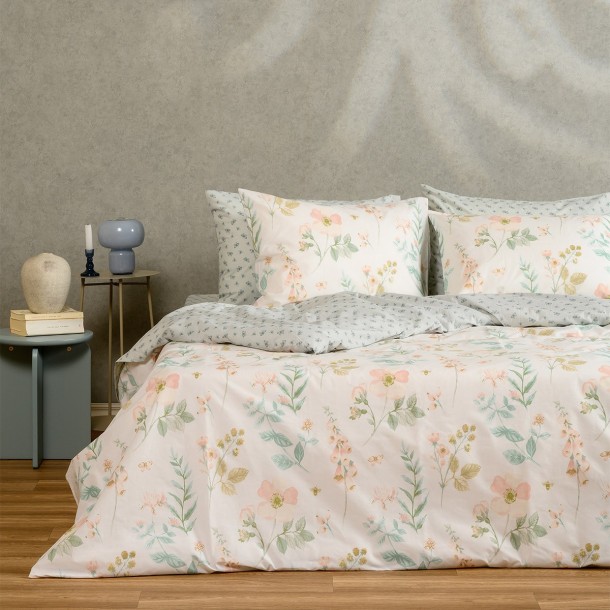 Σετ Σεντόνια Polycotton Υπέρδιπλα Με Λάστιχο 160x200+32εκ. Dolores Pastel Casual Line Melinen 20004729