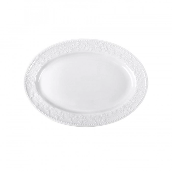 Ραβιέρα Οβάλ Φ25εκ. Πορσελάνης Λευκή Kea PW35 Oriana Ferelli PRPW350005
