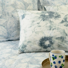 Ζεύγος Μαξιλαροθήκες Polycotton 50x70εκ. Lesslie Blue Casual Line Melinen 20006342