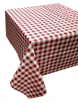 Τραπεζομάντηλο Polycotton 140x220εκ. Καρώ Design-1 Red Komvos Home 7001755-3