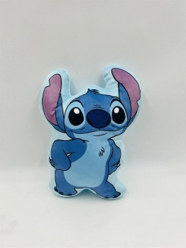 Διακοσμητικό Μαξιλάρι 3D Velboa 35εκ. Stitch 617 Sky Blue DimCol