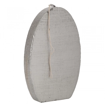 Κερί Αυγό 12x18εκ. Ρουστίκ Ασημί Μεταλλιζέ iliadis 91185