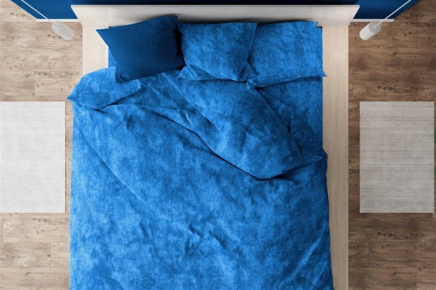 Παπλωματοθήκη Βαμβακερή Υπέρδιπλη 220x240εκ. Premium Shadow 631 Electric Blue DimCol