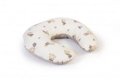 Μαξιλάρι Θηλασμού Βαμβακερό 60x50x15εκ. Bear's Nest 05 White-Grey DimCol