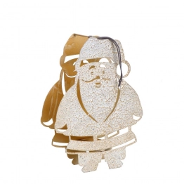 Χριστουγεννιάτικο Κηροπήγιο Για Ρεσώ Μεταλλικό Εκρού-Σαμπανί ESPIEL 27εκ. MRA128K4