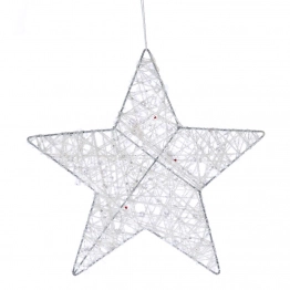 Χριστουγεννιάτικο Αστέρι Κρεμαστό Λευκό 20εκ. iliadis 798869