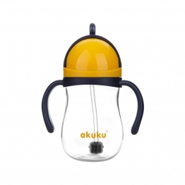 Ποτηράκι Mε Καλαμάκι Kαι Βαρίδι Yellow akuku A0165