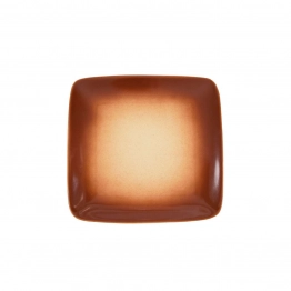 Πιατέλα Τετράγωνη Πορσελάνης Μπεζ-Καφέ Art Et Lumiere 33,5εκ. 09039