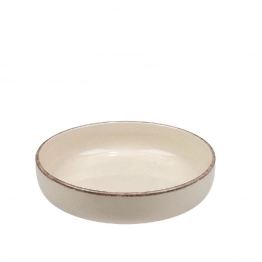 Πιάτο Βαθύ Φαγητού Stoneware Tuscany Cream Nordic Step ESPIEL 21x4,5εκ. ATA157K6