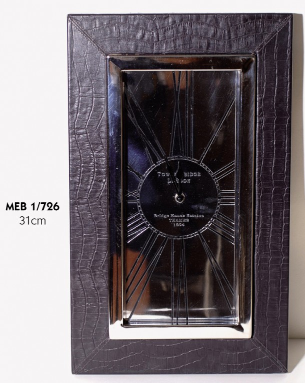 Ρολόι Τοίχου Μεταλλικό-Δερμάτινο Royal Art 31εκ. MEB1/726