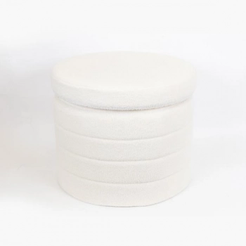 Σκαμπώ Υφασμάτινο Λευκό 45x56εκ. ESTHETI 750-10043