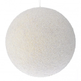 Χριστουγεννιάτικη Μπάλα Polyfoam Glitter Λευκή 25εκ. iliadis 83555
