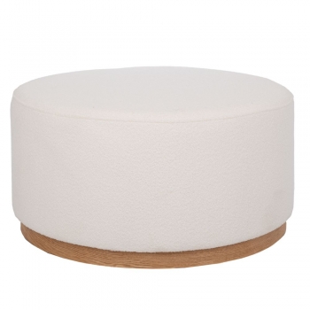 Σκαμπώ Υφασμάτινο-Ξύλινο Κρεμ-Καφέ 80x80x41εκ. iliadis 92162