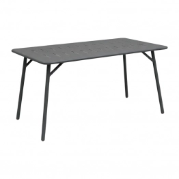 Τραπέζι Moraja pakoworld μαύρο μέταλλο 140x80x72εκ