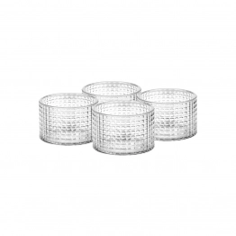 Δαχτυλίδι Πετσέτας Σετ 4τμχ Κρίκος Γυάλινοι Διάφανοι 4,8x3εκ. Estia 07-36836