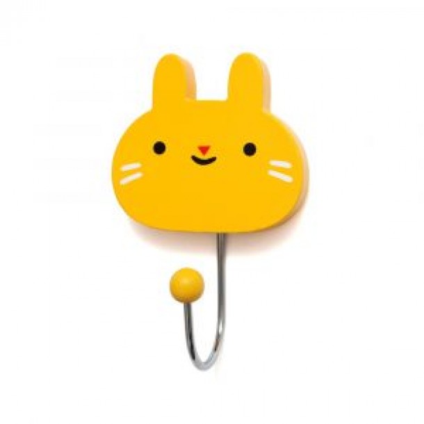 Κρεμάστρα Τοίχου Μεταλλική-Ξύλινη Yellow Bunny Petit Monkey PTM-HBFyellow