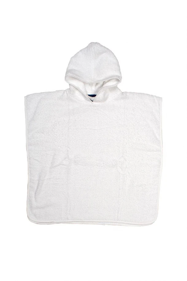 Πόντσο Παιδικό Βαμβακερό Λευκό 60x120εκ. Kids DimCol