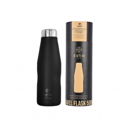 Θερμός-Μπουκάλι Ανοξείδωτο Midnight Black Flask Save The Aegean Estia 500ml-7x7x22,3εκ. 01-7799