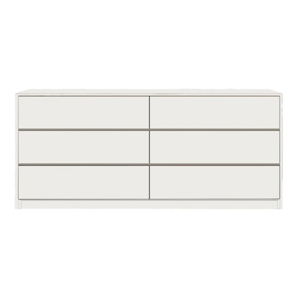 Συρταριέρα Kuanger pakoworld mdf σε λευκή απόχρωση 120x40x70εκ