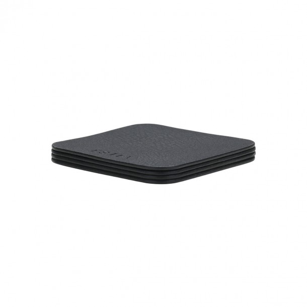 Σουβέρ Σετ 4τμχ PVC Μαύρο Allure 10x10x0,95εκ. Estia 07-32395