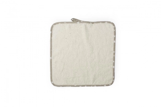 Λαβέτα Ώμου Βαμβακερή 40 Εκρού-Έλεφαντ 30x30εκ. DimCol