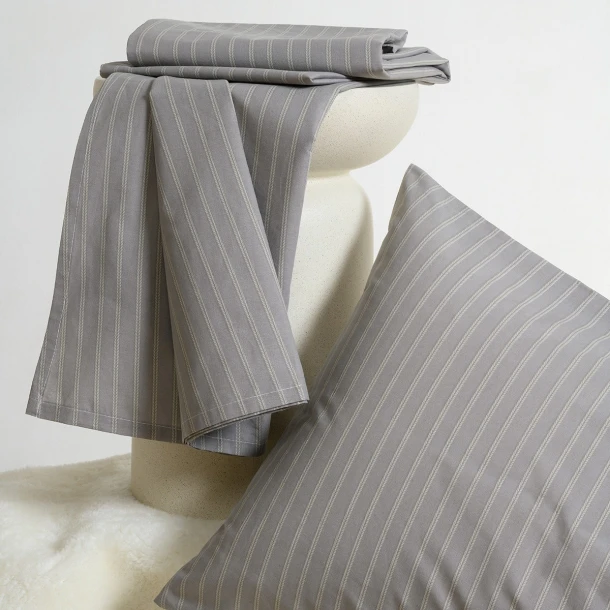 Σετ Σεντόνι Με 2 Μαξιλαροθήκες Polycotton Υπέρδιπλο Με Λάστιχο 160x200+32εκ. Minna Grey Melinen 20006393