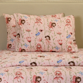 Ζεύγος Μαξιλαροθήκες Φανελένιες 53x72εκ. Naida Pink Melinen 20006696