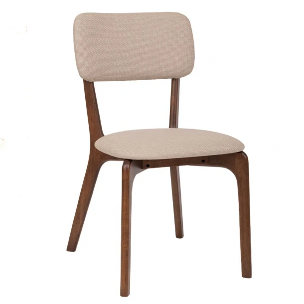 Καρέκλα Τραπεζαρίας Ξύλινη Μασίφ-Υφασμάτινη Natural-Γκρι 50x57,5x85,5εκ. iliadis 92591