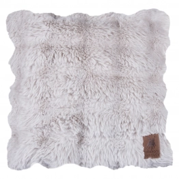 Διακοσμητικό Μαξιλάρι Γούνινο Faux Fur 40x40εκ. Premium 3937 Γκρι Greenwich Polo Club