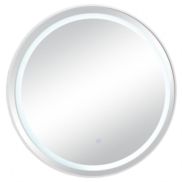 Καθρέπτης Τοίχου Μεταλλικός Με Led Λευκός 70εκ. iliadis 91470