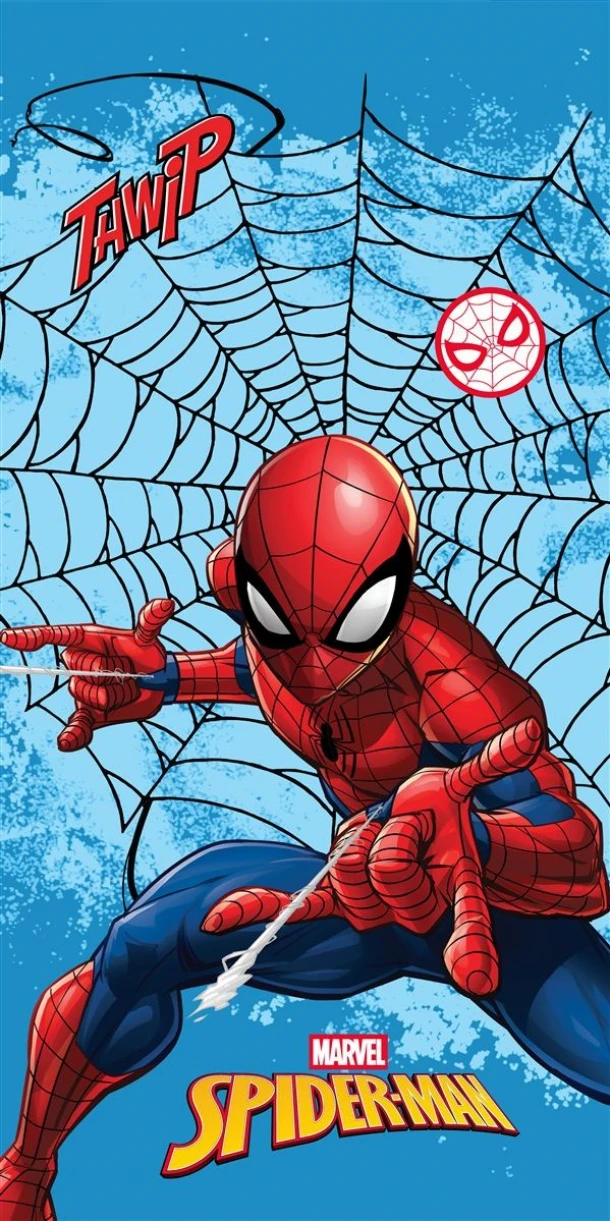 Πετσέτα Θαλάσσης Παιδική Quick Dry Microfiber 70x140εκ. Marvel Spiderman 549 Sky Blue Dimcol