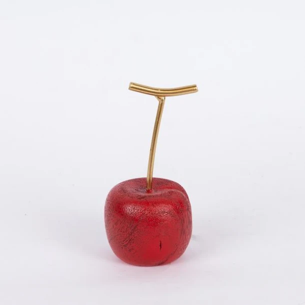 Διακοσμητικό Κεράσι Polyresin Χρυσό-Κόκκινο 7x6,2x13,8εκ. ESTHETI 752-28600