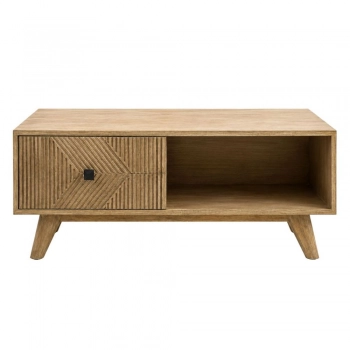 Τραπεζάκι Σαλονιού Ξύλινο Vintage 90x90x40,5εκ. Natural iliadis 95233