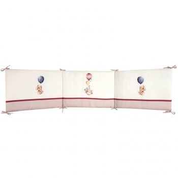 Πάντα Κούνιας Microfiber 45x195εκ. Essential Baby 8850 Μπεζ-Μπορντώ-Ώχρα Greenwich Polo Club