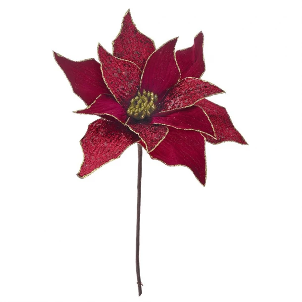 Χριστουγεννιάτικο Αλεξανδρινό Μπορντώ Glitter 35εκ. iliadis 81686