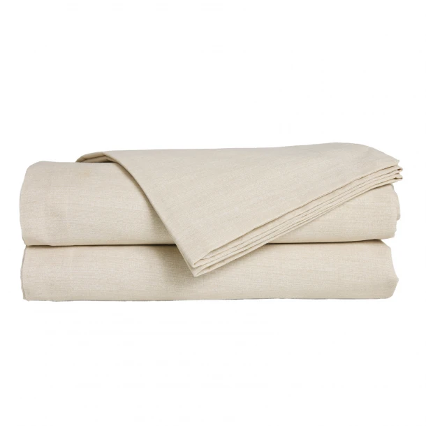 Σεντόνι Μεμονωμένο Polycotton Υπέρδιπλο 240x260εκ. Casual 5446 Beige Das Home