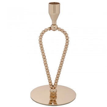 Κηροπήγιο Μεταλλικό Χρυσό 10x10x21εκ. iliadis 92632