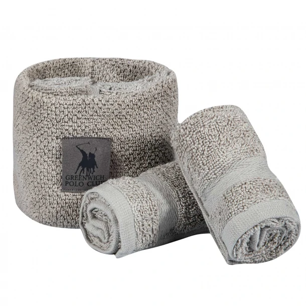 Σετ Πετσέτες Χεριών 4τμχ Βαμβακερές Με Καλάθι 4105 Grey Essential Greenwich Polo Club