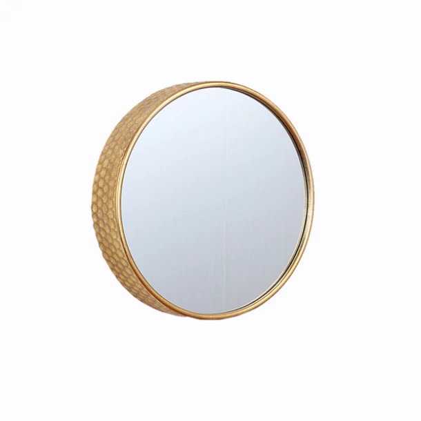 Καθρέπτης Τοίχου Μεταλλικός Χρυσός Art Et Lumiere Φ30x8,5εκ. 10994