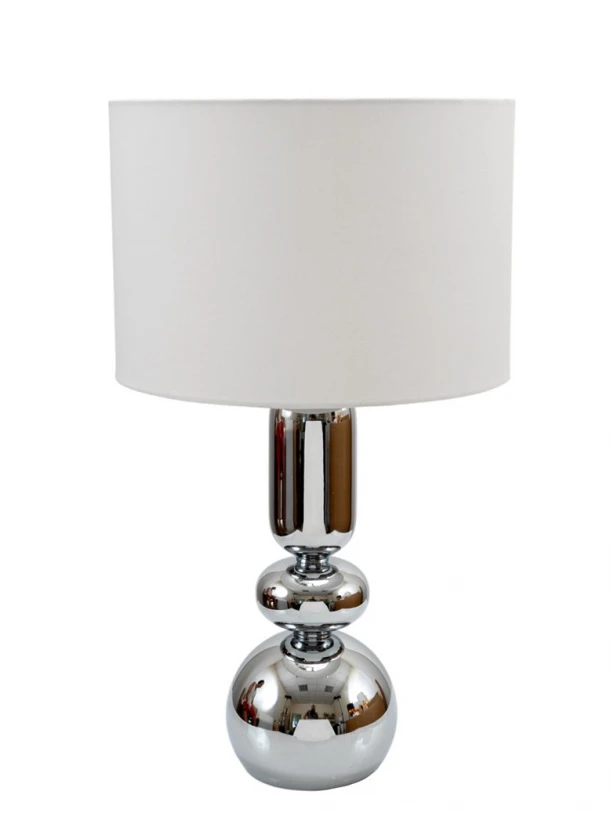 Φωτιστικό Επιτραπέζιο Μεταλλικό Λευκό-Ασημί 58εκ./33x22,9εκ. Zen Collection 25.51.52329