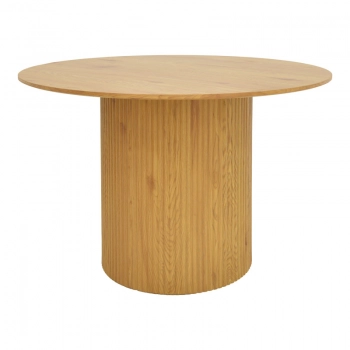 Τραπέζι Karulo pakoworld mdf σε sonoma απόχρωση Φ120x76εκ