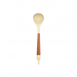 Κουτάλα Βαθιά Ξύλινη-Σιλικόνης Ivory 7,5x7x34εκ. Allure Estia 01-37161