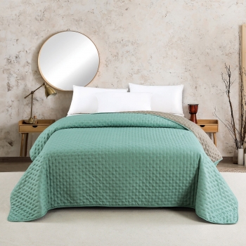Κουβερλί 2 Όψεων Microfiber Μονό 160x240εκ. Renzo Aqua- Dark Grey Melinen 20003330