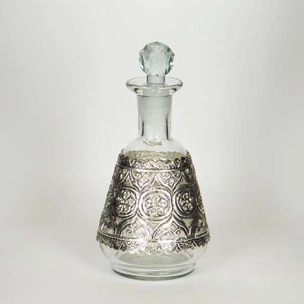 Καράφα Γυάλινη-Μεταλλική Διάφανη-Ασημί 13x24εκ. ESTHETI 752-10527