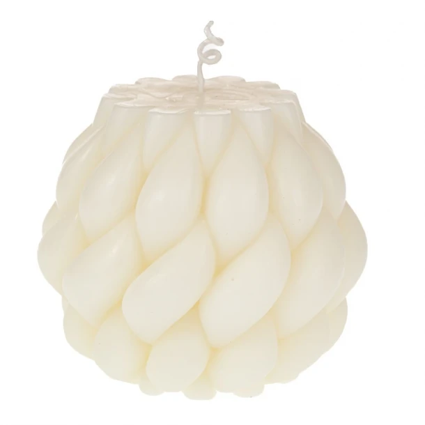 Κερί Χειροποίητο Πλεξούδα Κρεμ 9x9,5εκ. iliadis 91600