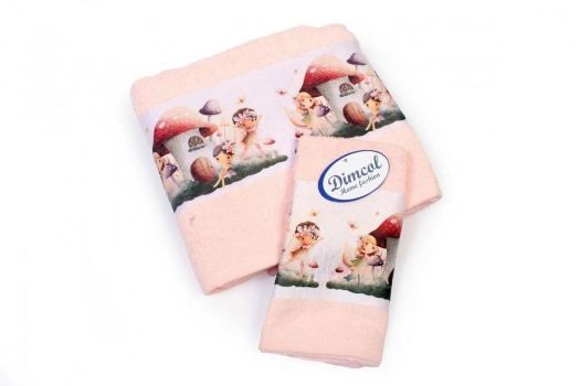 Σετ Πετσέτες 2τμχ Βαμβακερές Fairies 330 Pink DimCol